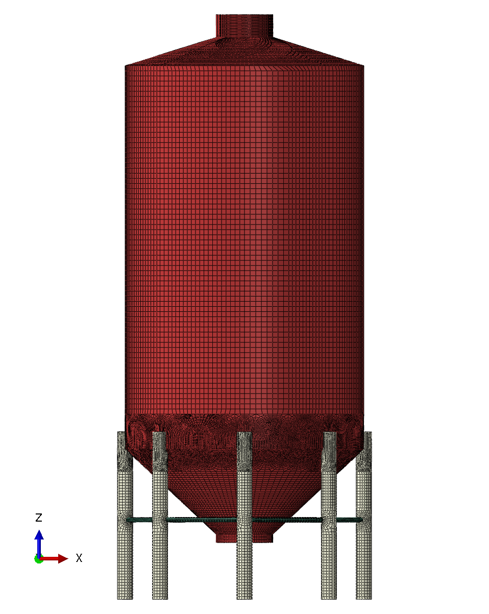 Global FE mesh of the wine fermentation tank